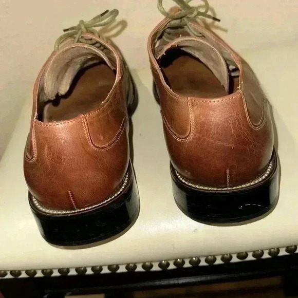 Stacy Adams tan square toe lace up oxfords - Picture 4 of 7